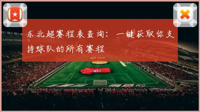 东北超赛程表查询：一键获取你支持球队的所有赛程